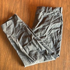 Uniqlo Elastic Trousers — Button + Zipper + Tie + Belt Loops!